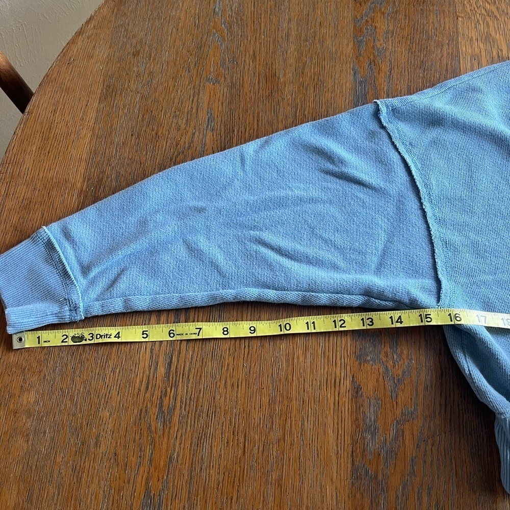 American Eagle Outfitters Blue Crop Sweatshirt Size XS Long Sleeves - Picture 8 of 12